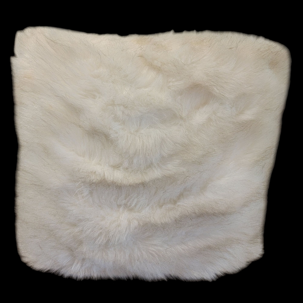 Neutral Faux Fur Soft Pillow 20x22 Textured Boho